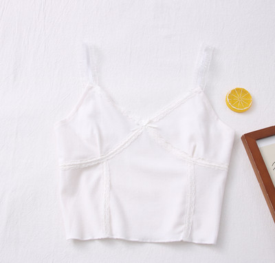 Dnevna ženska majica bez rukava sa špic izrezom u tri boje