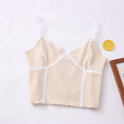 Dnevna ženska majica bez rukava sa špic izrezom u tri boje