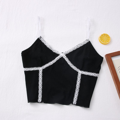 Dnevna ženska majica bez rukava sa špic izrezom u tri boje