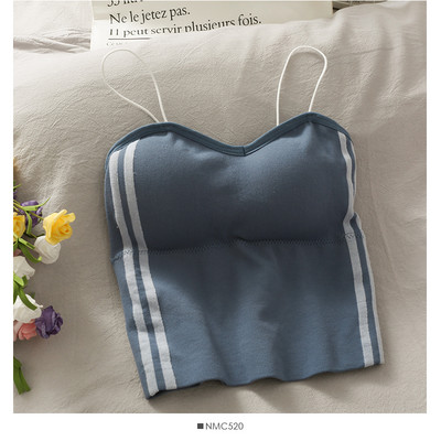 Γυναικείο κοτλέ αμάνικο με λεπτά λουράκια σε διάφορα χρώματα