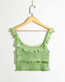 Kratka majica bez rukava od elastične tkanine i kovrča