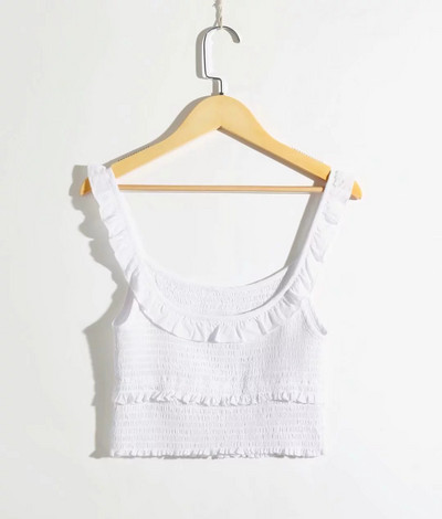 Kratka majica bez rukava od elastične tkanine i kovrča