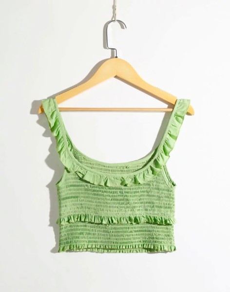 Kratka majica bez rukava od elastične tkanine i kovrča