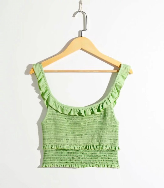 Kratka majica bez rukava od elastične tkanine i kovrča