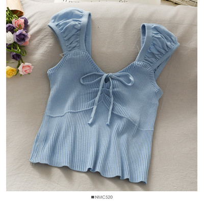 Ženska majica bez rukava s trakom i širokim naramenicama