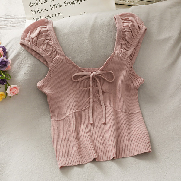 Ženska majica bez rukava s trakom i širokim naramenicama