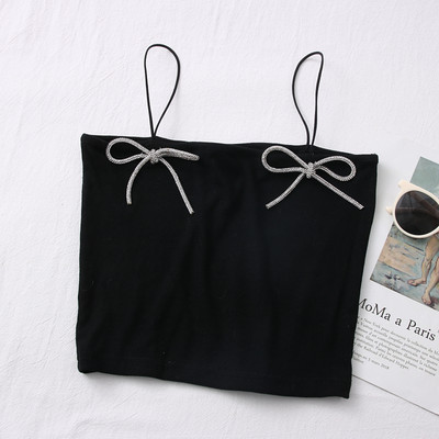 Top scurt de dama modern cu panglica in mai multe culori