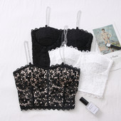 Moderný dámsky top s kovovou retiazkou v niekoľkých farbách