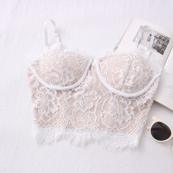 Novi model čipkanog kratkog topa s tankim naramenicama