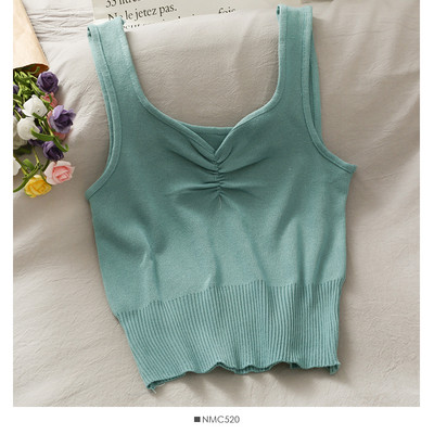 Γυναικεία αμάνικι μπλούζα πλεκτή