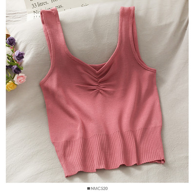 Γυναικεία αμάνικι μπλούζα πλεκτή