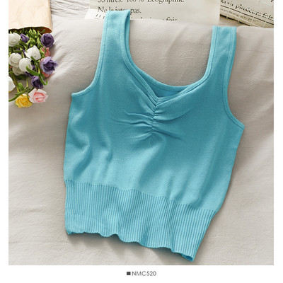 Γυναικεία αμάνικι μπλούζα πλεκτή