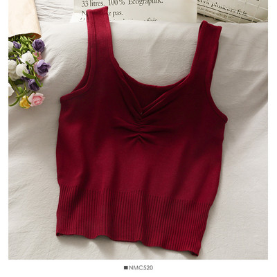 Γυναικεία αμάνικι μπλούζα πλεκτή