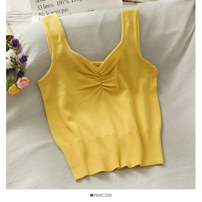 Γυναικεία αμάνικι μπλούζα πλεκτή