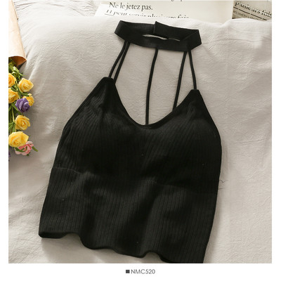 Γυναικεία μοντέρνα αμάνικι μπλούζα με οβάλ λαιμόκοψη σε τέσσερα χρώματα