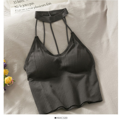 Γυναικεία μοντέρνα αμάνικι μπλούζα με οβάλ λαιμόκοψη σε τέσσερα χρώματα