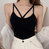 Top de damă din catifea cu decolteu în V