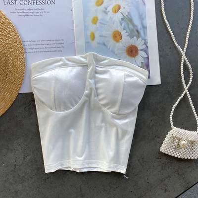 Bustiera dama din catifea - model scurt