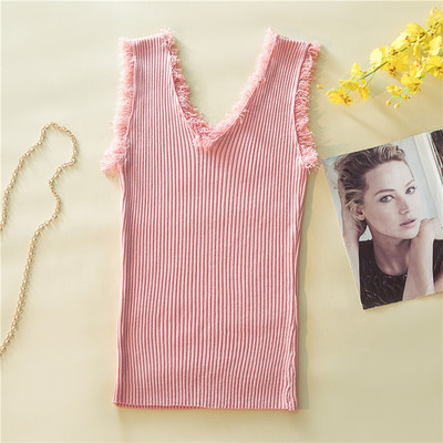 Maieu de zi cu zi pentru damă, cu ciucuri și decolteu spitz