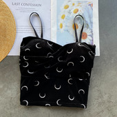 Maieu scurt de damă, din catifea, cu bretele subțiri