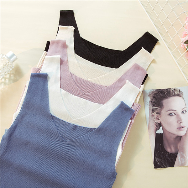 Maieu de zi cu zi pentru femei, curat, cu decolteu spitz