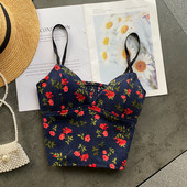 Maieu de damă cu model floral și decolteu în V