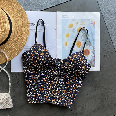 Maieu de damă cu model floral și decolteu în V