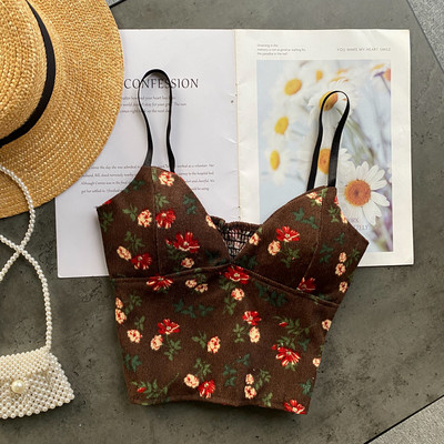 Maieu de damă cu model floral și decolteu în V