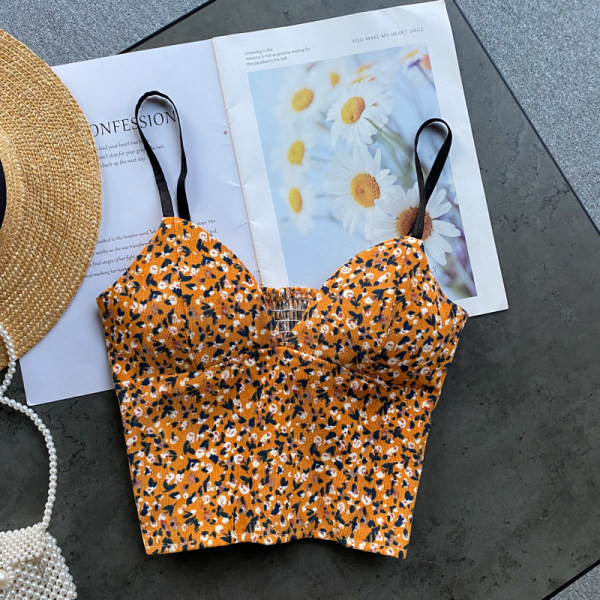 Maieu de damă cu model floral și decolteu în V