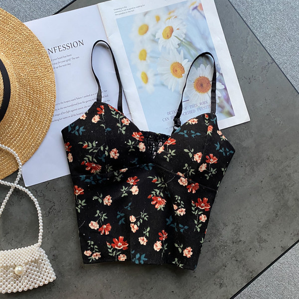 Maieu de damă cu model floral și decolteu în V