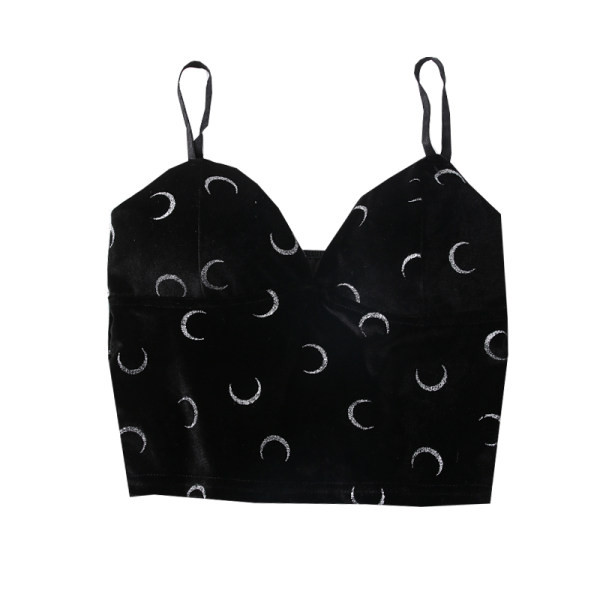 Maieu modern pentru femei, din catifea, de culoare neagră