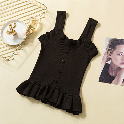 Top de damă model nou cu bucle și nasturi