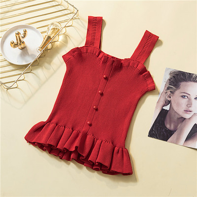 Top de damă model nou cu bucle și nasturi