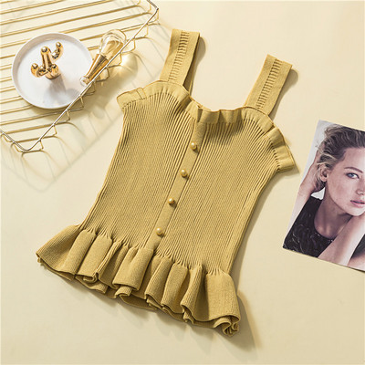 Top de damă model nou cu bucle și nasturi