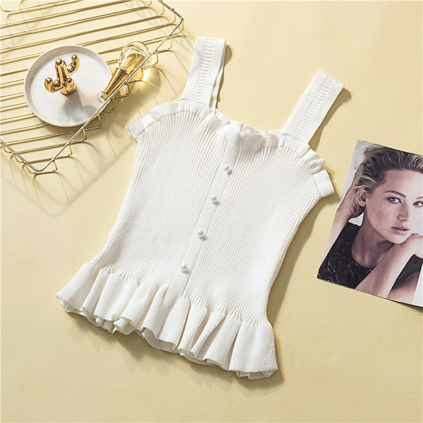 Top de damă model nou cu bucle și nasturi