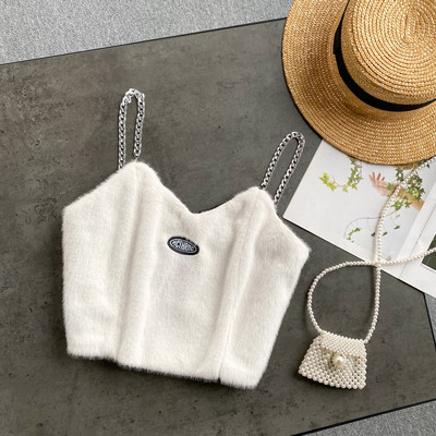 Top pentru femei, cu bretele metalice