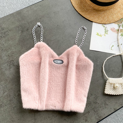 Top pentru femei, cu bretele metalice