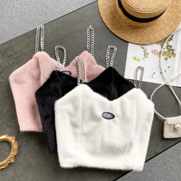 Top pentru femei, cu bretele metalice