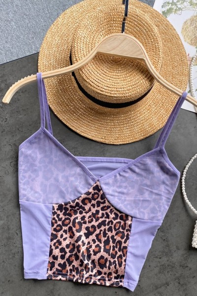 Maieu de damă cu bretele subțiri și decolteu spitz