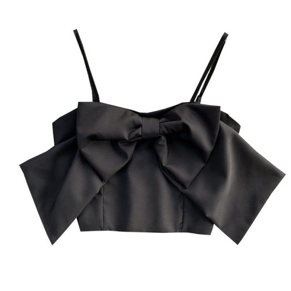Top de dama cu panglica si bretele subtiri