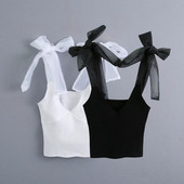 Maieu scurt, cu bretele din tul