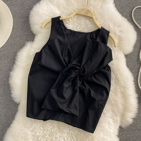 Maieu de damă cu panglică alb-negru