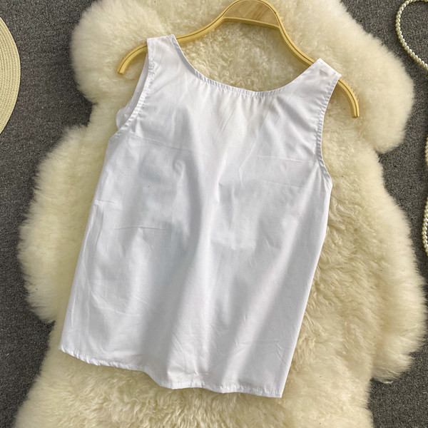 Maieu de damă cu panglică alb-negru