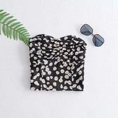 Bustieră scurtă, cu model floral