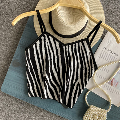 Maieu scurt de damă cu bretele subțiri în diferite culori