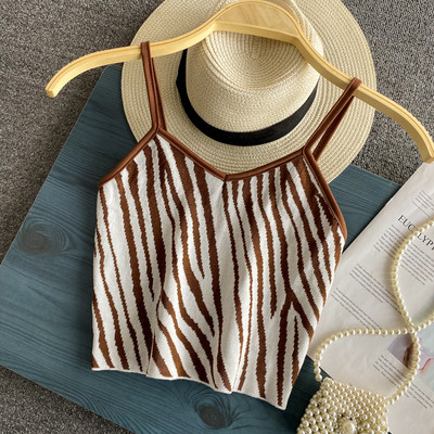 Maieu scurt de damă cu bretele subțiri în diferite culori