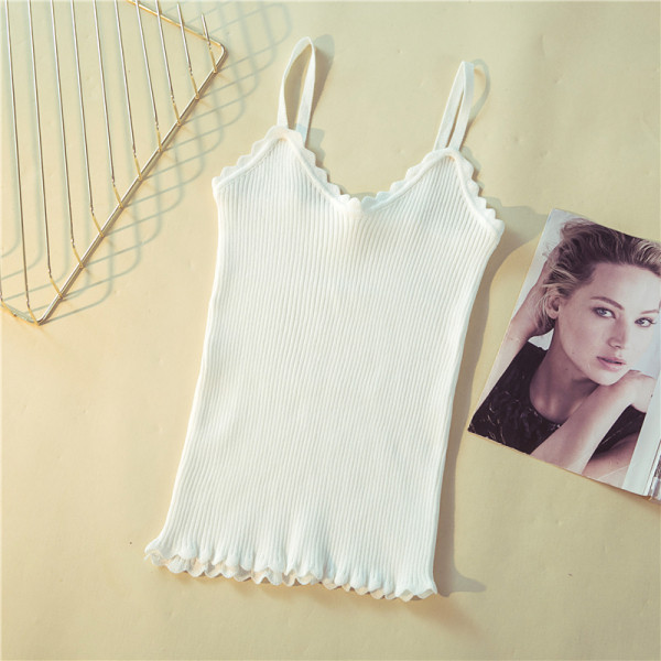 Maieu modern de damă, cu bretele subțiri și bucle