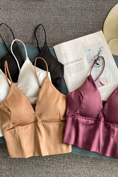 Top de dama scurt model nou cu bretele subtiri