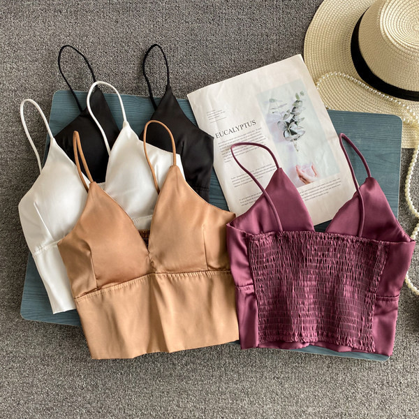 Top de dama scurt model nou cu bretele subtiri