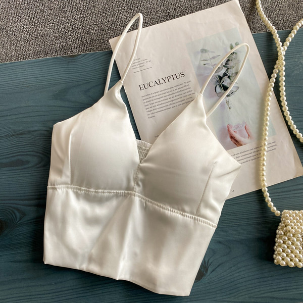 Top de dama scurt model nou cu bretele subtiri